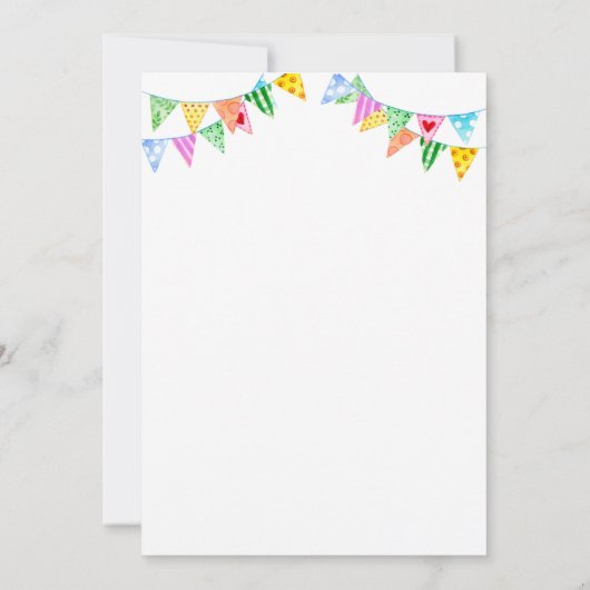 Cute Waterverf Llama Fun 1e verjaardag Uitnodiging (Achterkant)