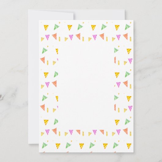 Cute Waterverf Llama Fun 1e verjaardag Uitnodiging (Achterkant)