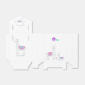 Cute Waterverf Llama met het thema Baby shower Bedankdoosjes (Uitgevouwen)