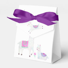 Cute Waterverf Llama met het thema Baby shower Bedankdoosjes