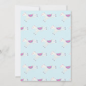 Cute Waterverf Llama met het thema Baby shower Kaart (Achterkant)