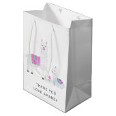 Cute Waterverf Llama met het thema Baby shower Medium Cadeauzakje (Voorkant Gekanteld)