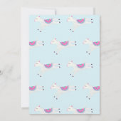 Cute Waterverf Llama - thema Virtueel Baby shower Kaart (Achterkant)