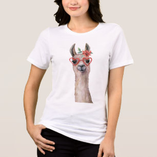 Cute Waterverf Llama Tri-Blend Shirt
