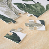 Cute Waterverf Llama | Tropische monstera Legpuzzel (Zijkant)