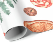 Cute Waterverf Lollipops Jingle Bells Kerstmis Cadeaupapier (Rol Hoek)