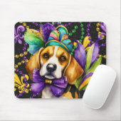 CUTE WATERVERF MARDI GRAS BEAGLE DOG MUISMAT (Met muis)
