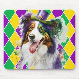 CUTE WATERVERF MARDI GRAS COLLIE DOG MUISMAT