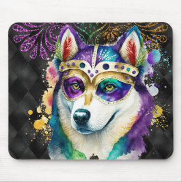 CUTE WATERVERF MARDI GRAS SIBERIAN HUSKY DOG MUISMAT