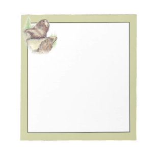 Cute Waterverf Marmot Animal Notitieblok