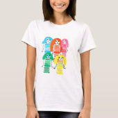 Cute waterverf meisjes funky moderne kunst t-shirt (Voorkant)