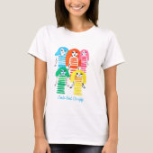 Cute waterverf meisjes funky moderne kunst t-shirt (Voorkant)