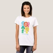 Cute waterverf meisjes funky moderne kunst t-shirt (Voorkant volledig)