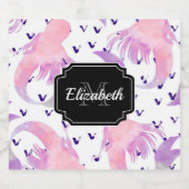 Cute Waterverf Mermaid Likeurfles Etiket (Enkel label)