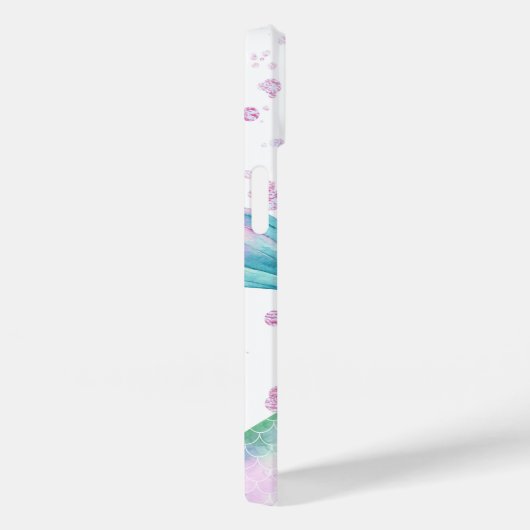 Cute Waterverf Mermaid Monogrammed Case-Mate iPhone Case (Achterkant / Rechts)