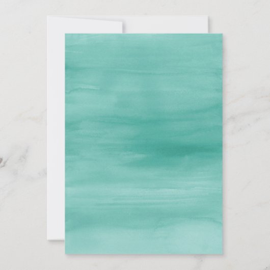 Cute Waterverf Mermaid under the Zee Baby shower Kaart (Achterkant)