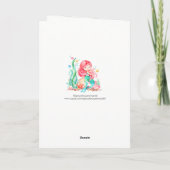 Cute Waterverf Mermaid under the Zee Baby shower Kaart (Achterkant)