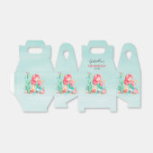 Cute Waterverf Mermaid under the Zee Birthday Fav Bedankdoosjes (Uitgevouwen)
