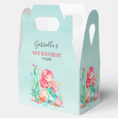 Cute Waterverf Mermaid under the Zee Birthday Fav Bedankdoosjes (Geopend)