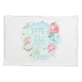 Cute Waterverf Mermaids, Unicorn, Fairies Kussensloop (Achterkant)