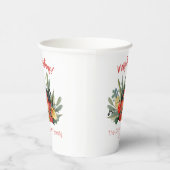 Cute Waterverf Merry Kerstmis Papieren Bekers (Rechts)