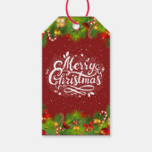 Cute Waterverf Merry Kerstmis snoep Gift Labels Cadeaulabel (Voorkant)