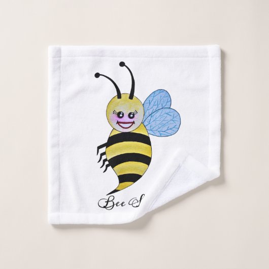 Cute Waterverf met Happy Smile Bad Handdoek (Wasdoekje)