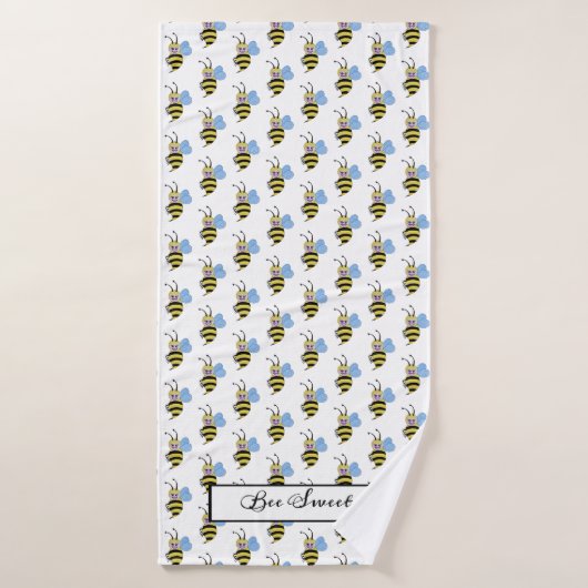 Cute Waterverf met Happy Smile Badhanddoek (Badhanddoek)