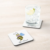 Cute Waterverf met Happy Smile Bier Onderzetter (Rechterzijde)