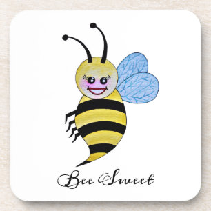 Cute Waterverf met Happy Smile Bier Onderzetter