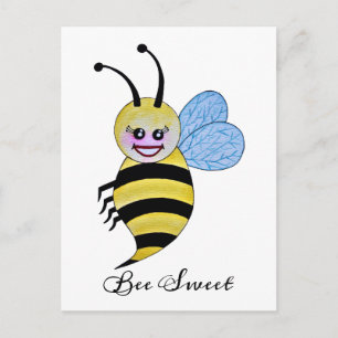Cute Waterverf met Happy Smile Briefkaart