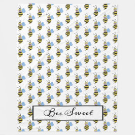 Cute Waterverf met Happy Smile Fleece Deken