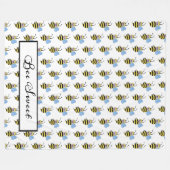 Cute Waterverf met Happy Smile Fleece Deken (Voorkant (Horizontaal))