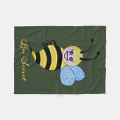 Cute Waterverf met Happy Smile Fleece Deken (Voorkant (Horizontaal))