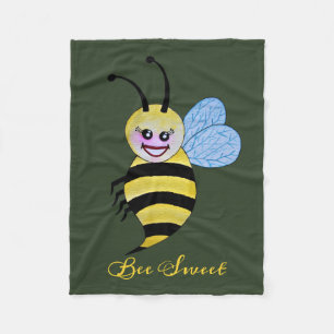 Cute Waterverf met Happy Smile Fleece Deken