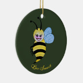 Cute Waterverf met Happy Smile Keramisch Ornament (Rechts)