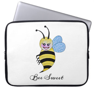 Cute Waterverf met Happy Smile Laptop Sleeve