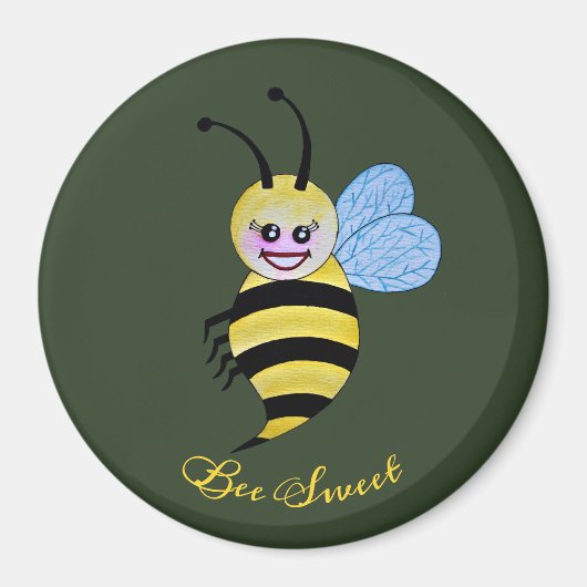 Cute Waterverf met Happy Smile Magneet (Voorkant)