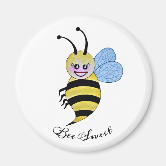 Cute Waterverf met Happy Smile Magneet (Voorkant)