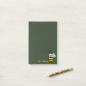 Cute Waterverf met Happy Smile Post-it® Notes (Op bureau)