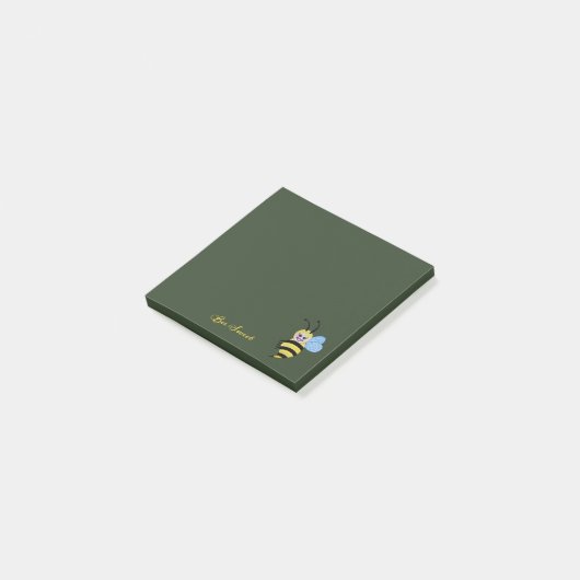 Cute Waterverf met Happy Smile Post-it® Notes (Schuin)