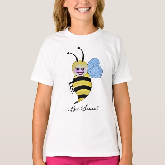 Cute Waterverf met Happy Smile T-shirt (Voorkant)