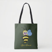 Cute Waterverf met Happy Smile Tote Bag (Voorkant)