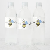 Cute Waterverf met Happy Smile Waterfles Etiket (Flessen)
