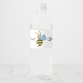 Cute Waterverf met Happy Smile Waterfles Etiket