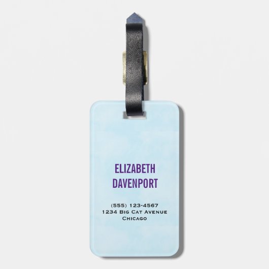 Cute Waterverf Moeder Lons & Cub Bagagelabel (Achterkant verticaal)