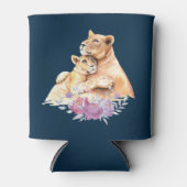 Cute Waterverf Moeder Lons & Cub Blikjeskoeler (Voorkant)