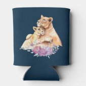 Cute Waterverf Moeder Lons & Cub Blikjeskoeler (Achterkant)