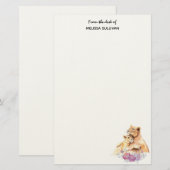 Cute Waterverf Moeder Lons & Cub Briefpapier (Voorkant / Achterkant)