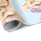 Cute Waterverf Moeder Lons & Cub Cadeaupapier (Rol Hoek)